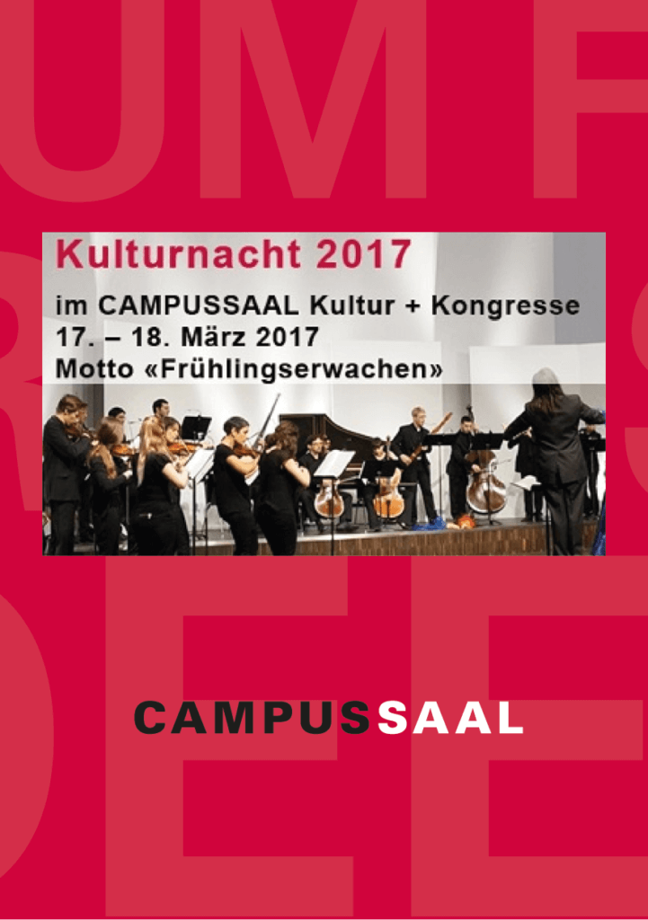 campussaal flyer former campussaal kulturbacht 2017 - CAMPUSSAAL