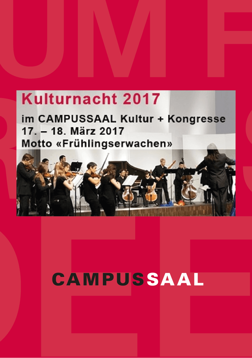 campussaal flyer ehemalig campussaal kulturbacht 2017 - CAMPUSSAAL