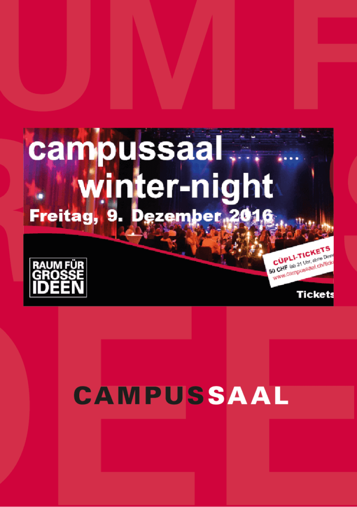 campussaal flyer former campussaal winter night 2016 - CAMPUSSAAL