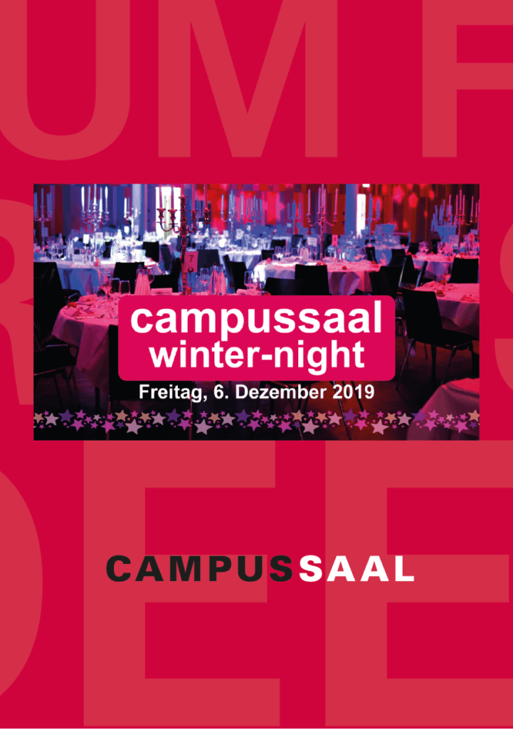 campussaal flyer ancien campussaal winter night 2019 - CAMPUSSAAL